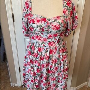 Wallflower Floral Milkmaid Cottagecore Mini Dress NWT Women’s Size XL Roses